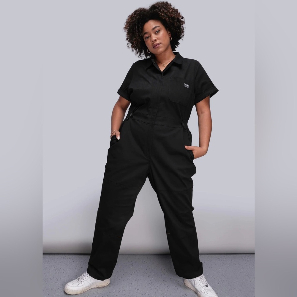 NWT- Wild Fang - Essential High-Waisted Coverall - Black Canvas